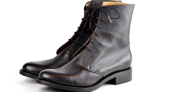 Derby Boot  |  Black Overdye - A. McDonald Shoemaker 