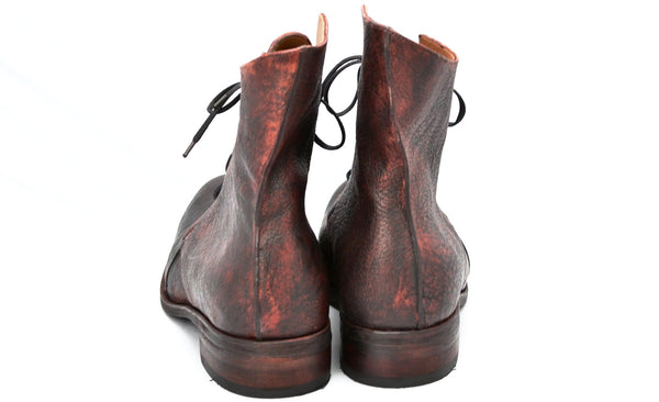 Derby Boot | Bison burgundy overdye - A. McDonald Shoemaker 