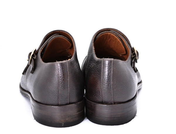 Double Monk  |  Choc pebble grain calf - A. McDonald Shoemaker 