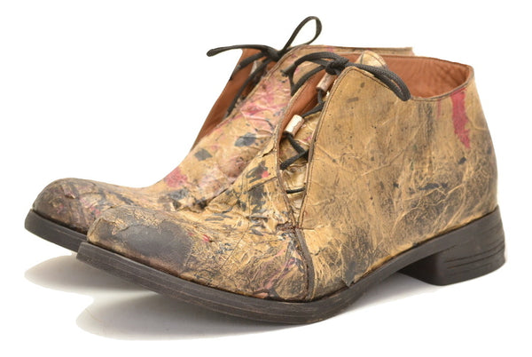 Half boot blind lace |  decoupage on cordovan - A. McDonald Shoemaker 