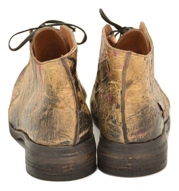 Half boot blind lace |  decoupage on cordovan - A. McDonald Shoemaker 
