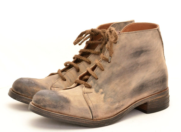 Asym derby boot  |  rev choc cordovan - A. McDonald Shoemaker 