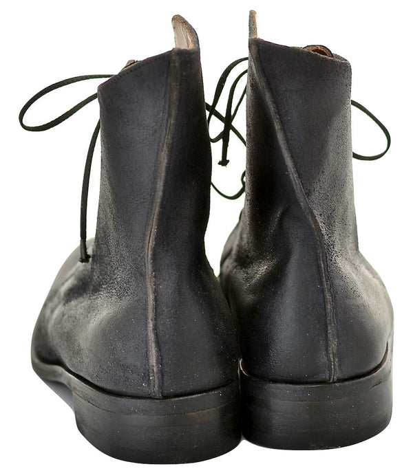 Derby Boot | waxy black | rev cordovan - A. McDonald Shoemaker 