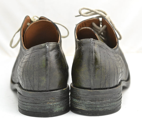 Asym derby shoe  | seaweed black cordovan