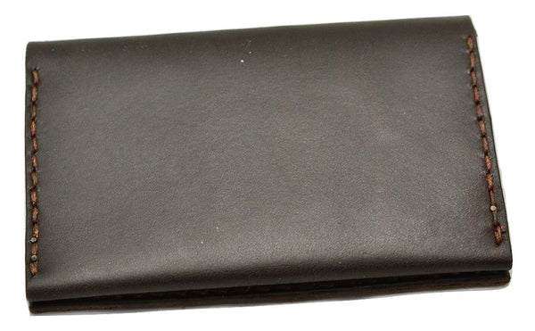 Card wallet fold | dark brown | calf