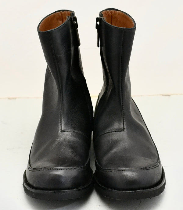 Zip sided sneaker boot |  Black | Calf