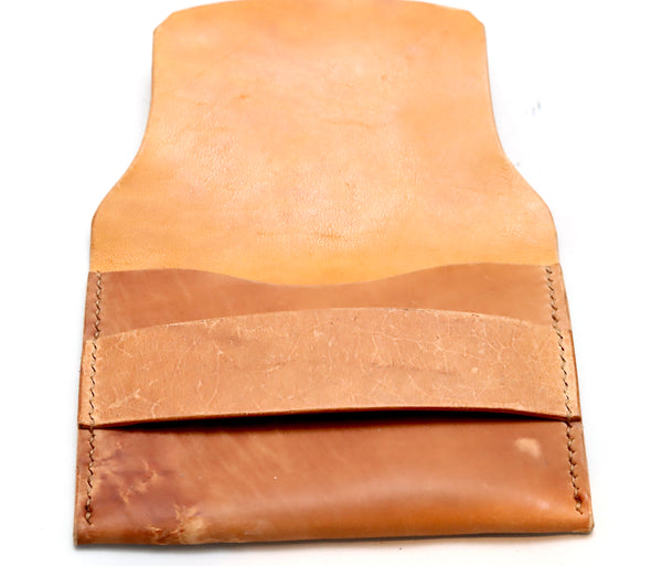 Flap fold Wallet | tan | reverse cordovan