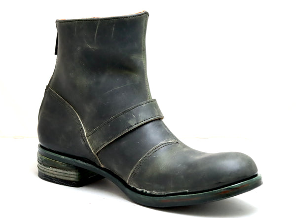 Biker boot 1 | Petrolio  |  waxy calf