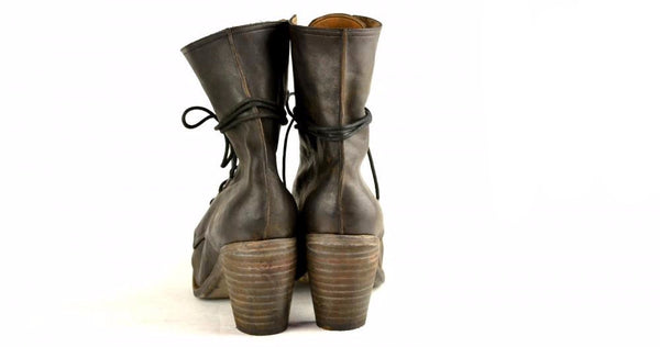 Derby Boot heel  | choc black horse - A. McDonald Shoemaker 