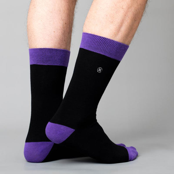 Don socks  | cotton | black purple