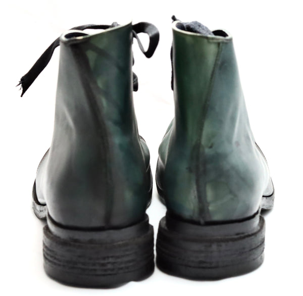 Asym derby boot  |  petrolio stain | calf