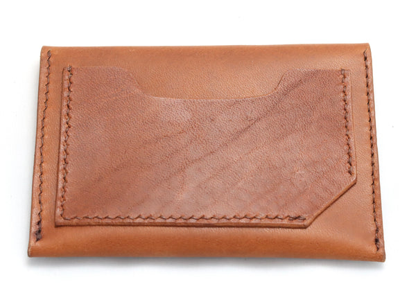 Flap fold Wallet | tan | calf