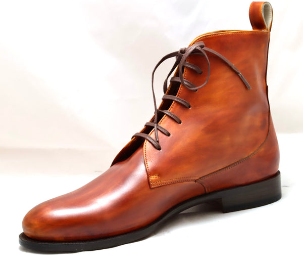 Heel cap derby Boot  | Antique Cognac  | calf