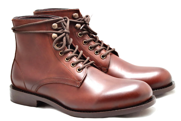 Hiker Boot  | burgundy brown  | calf