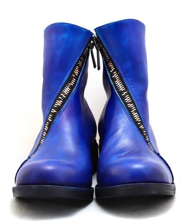 Spiral Zip boot  |  Electric blue