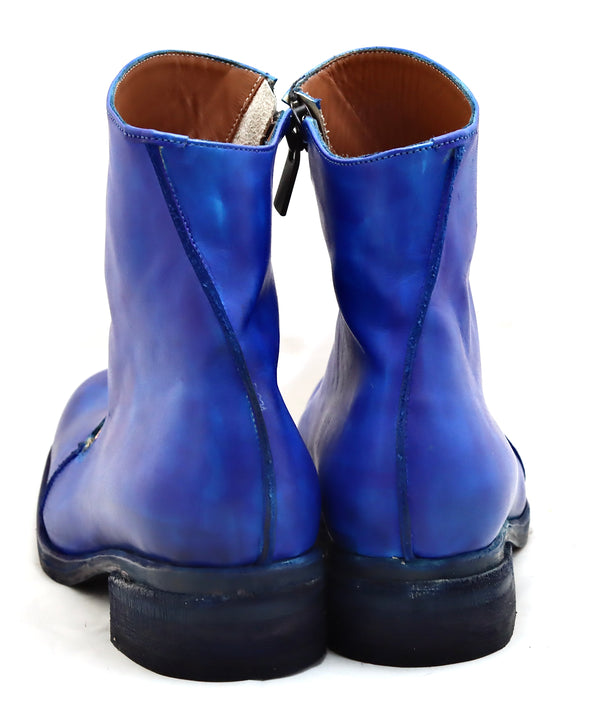 Spiral Zip boot  |  Electric blue