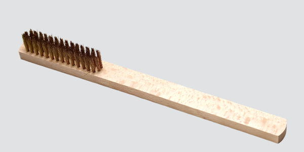 Suede brush | wood brass