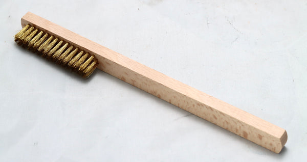 Suede brush | wood brass