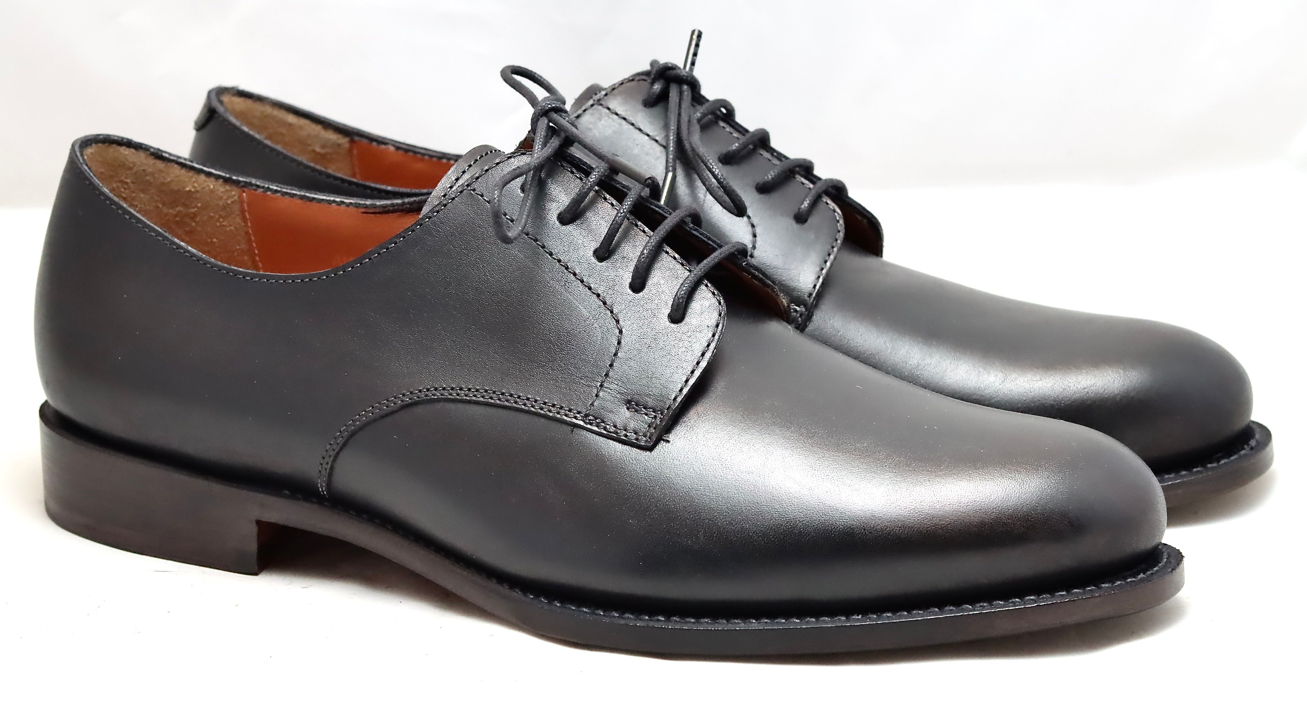 Derby shoe black Calf wide fit almond toe