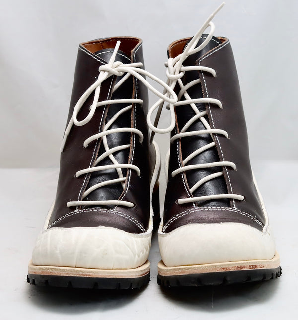 Sneaker boot  |  Black and albino horse