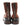 Zip back boot | black and brandy cordovan