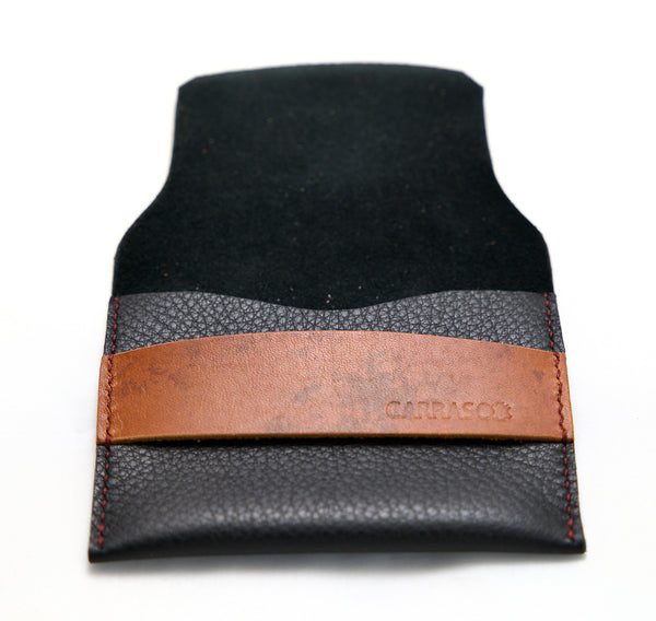 Flap fold Wallet | navy | deerskin