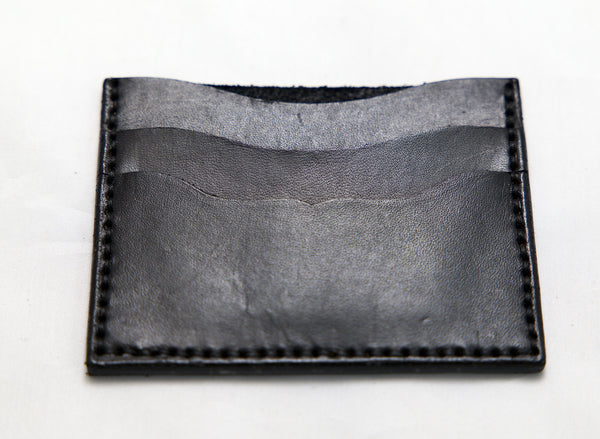 Card Wallet  |  3 slot black | calf