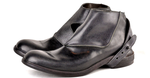 Straparound Boot  |  Black cordovan - A. McDonald Shoemaker 
