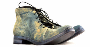 Asym derby boot  |  Reverse blue - A. McDonald Shoemaker 