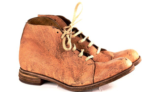 Asym derby boot  |  reverse bison stain - A. McDonald Shoemaker 