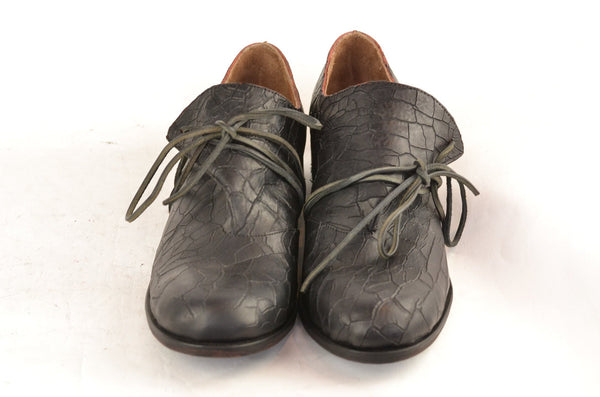 Foldover Shoe  |  black crazed cordovan - A. McDonald Shoemaker 