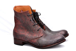 Derby Boot | Bison burgundy overdye - A. McDonald Shoemaker 