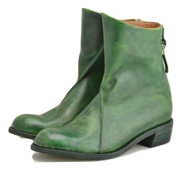 zip back boot | Pine green | Calf