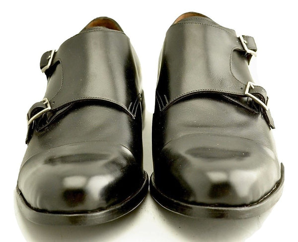 Double Monk  |  Black | box calf - A. McDonald Shoemaker 