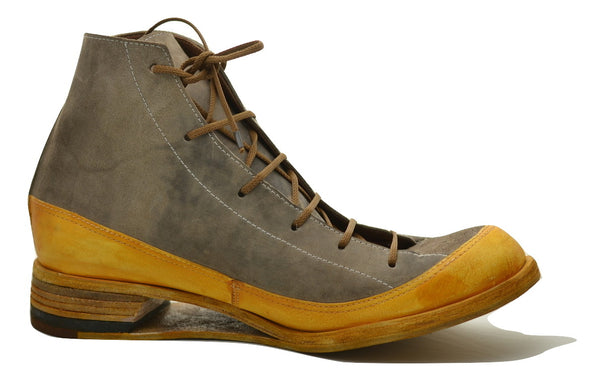 Sneaker boot  |  Hollow wedge | mustard and brown - A. McDonald Shoemaker 