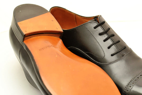Oxford toecap brogue |  Black  | Calf - A. McDonald Shoemaker 
