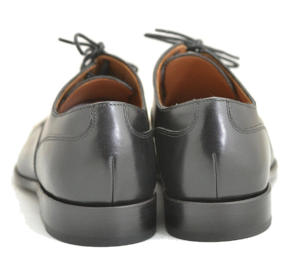 Toe cap derby shoe | Black box calf wide fit