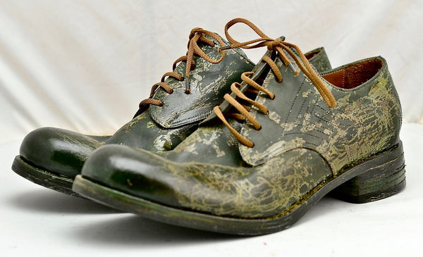 Asym derby shoe  | seaweed cordovan