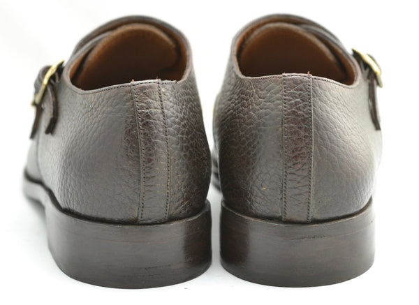 Double Monk  |  Choc pebble grain | calf - A. McDonald Shoemaker 
