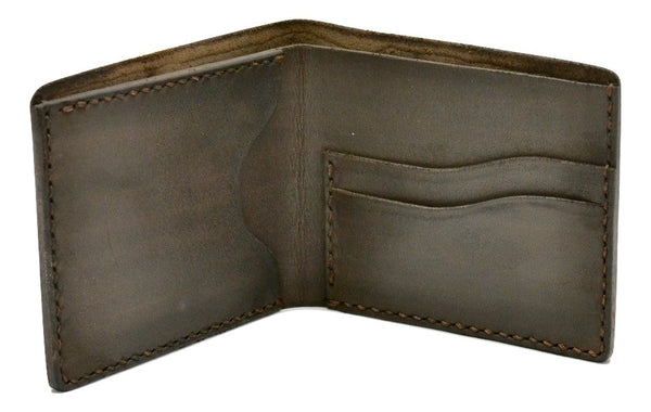 Fold wallet  |  dark / brown | calf