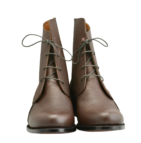 Derby Boot  |  brown pebble grain | calf - A. McDonald Shoemaker 