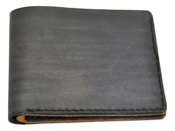 Fold wallet  |  black and natural calf