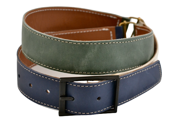 Belt | narrow | Mixed leather linked