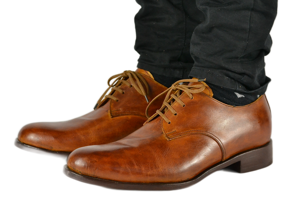 Derby shoe | Antique cognac | Box calf - A. McDonald Shoemaker 