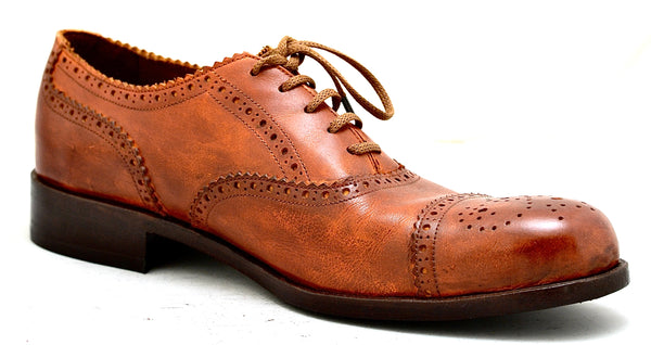 Oxford brogue  | Cognac | box calf - A. McDonald Shoemaker 
