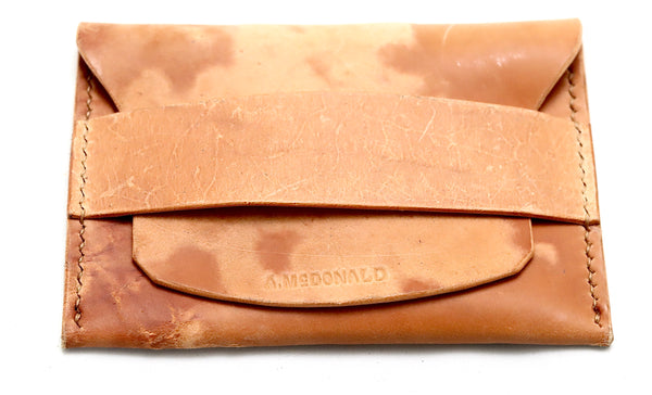 Flap fold Wallet | tan | reverse cordovan